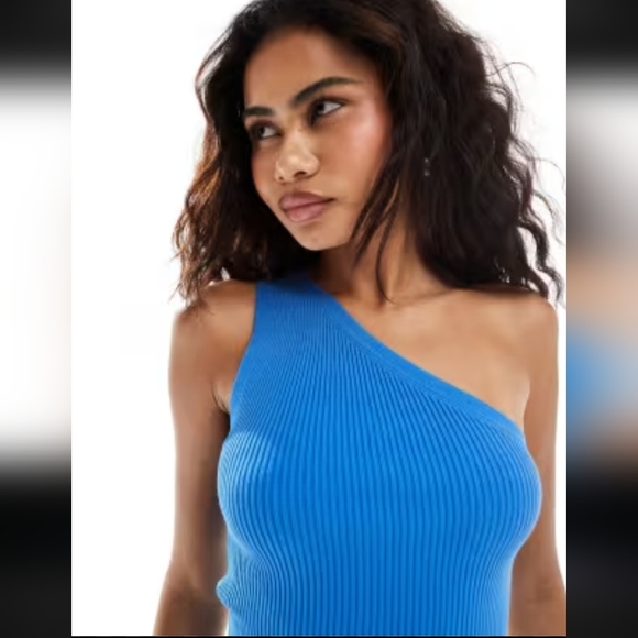 Free People Tops - NWT Free People Intimates Good Taste One Shoulder Tank Campanula Blue Size L